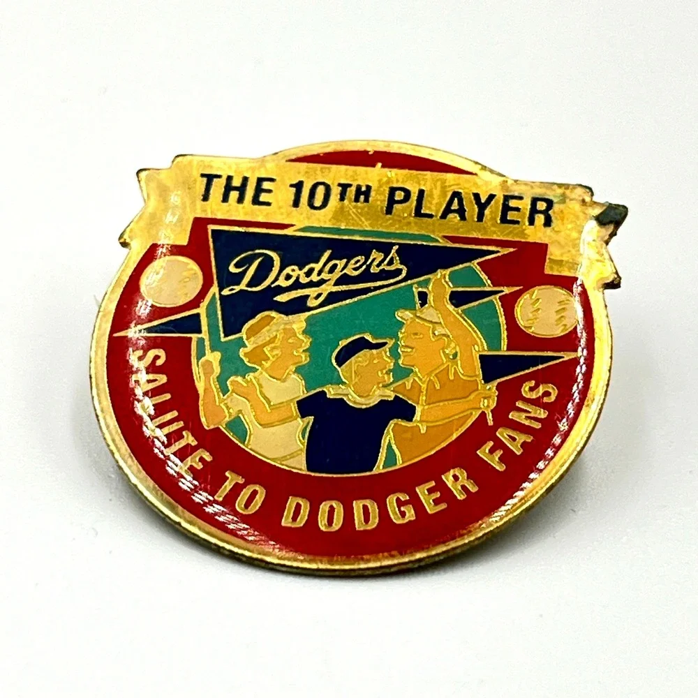 VTG 1992 LA Dodgers Stadium 30th Anniversary Pin Unocal 76‎ 10th Player Enamel
